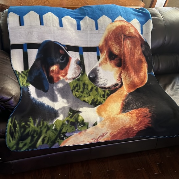Fleece Dogs Image Fun Throw Blanket - Picture 5 of 11